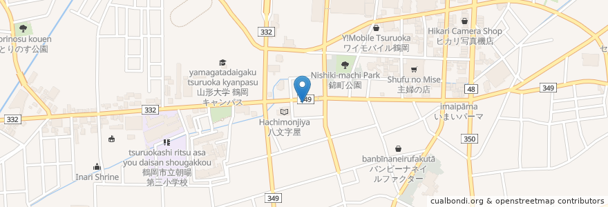Mapa de ubicacion de パリサンク en Japon, Préfecture De Yamagata, 鶴岡市.