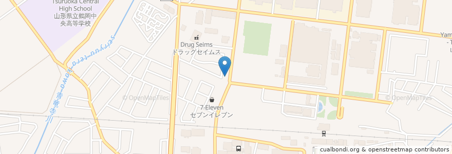 Mapa de ubicacion de 須田内科クリニック en Japan, 山形県, 鶴岡市.