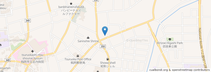 Mapa de ubicacion de 谷家歯科 en Japón, Prefectura De Yamagata, 鶴岡市.