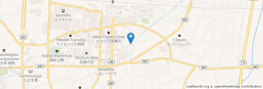 Mapa de ubicacion de やぶ蕎麦 en Japon, Préfecture De Yamagata, 鶴岡市.