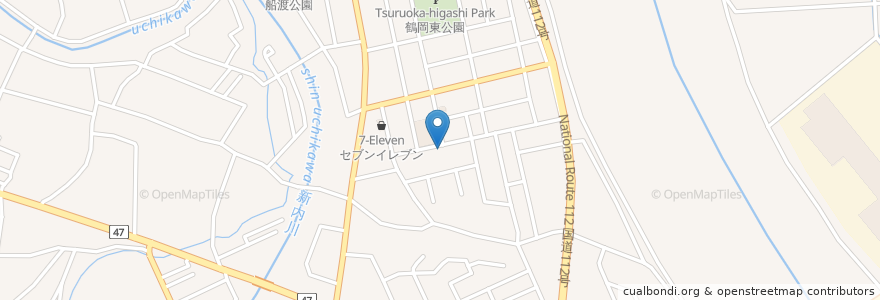 Mapa de ubicacion de 珈琲工房Tack en Japan, Präfektur Yamagata, 鶴岡市.