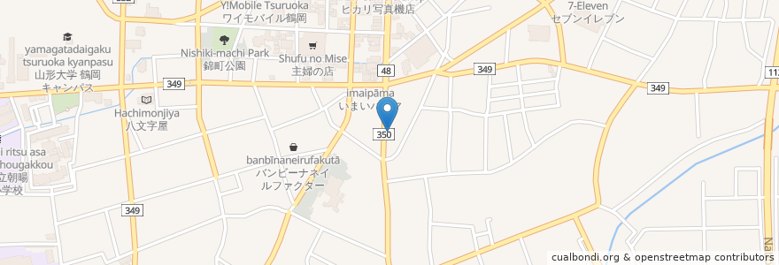 Mapa de ubicacion de 魚串銀 en Japonya, 山形県, 鶴岡市.