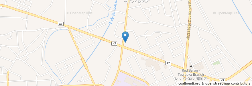 Mapa de ubicacion de 荘内銀行 鶴岡東支店 en Japan, Präfektur Yamagata, 鶴岡市.