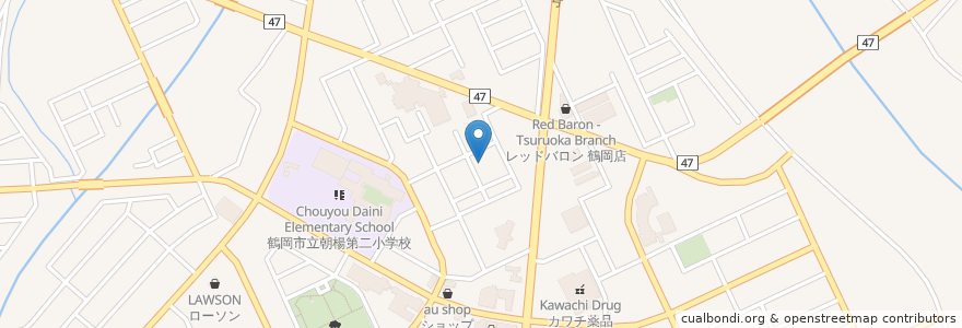 Mapa de ubicacion de 法樹院 en Japan, Yamagata Prefecture, Tsuruoka.