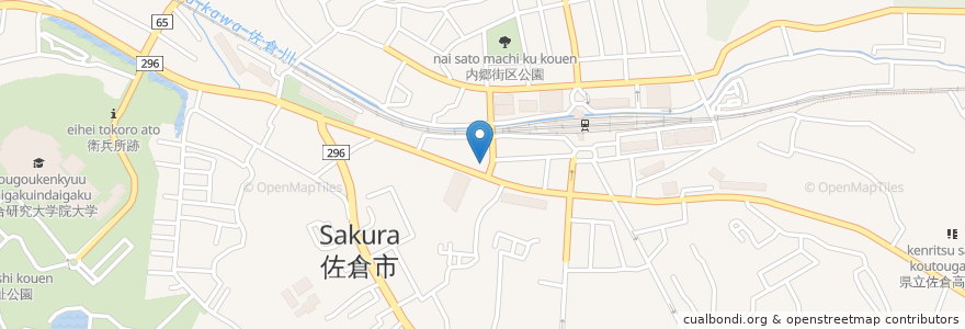 Mapa de ubicacion de ガスト en اليابان, 千葉県, 佐倉市.
