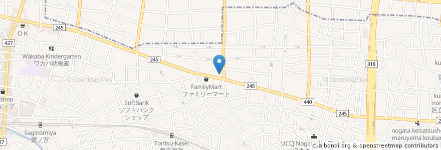 Mapa de ubicacion de みしな歯科クリニック en 日本, 東京都, 中野区.