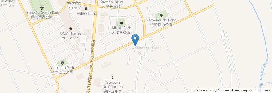 Mapa de ubicacion de 田種院 en Giappone, Prefettura Di Yamagata, 鶴岡市.