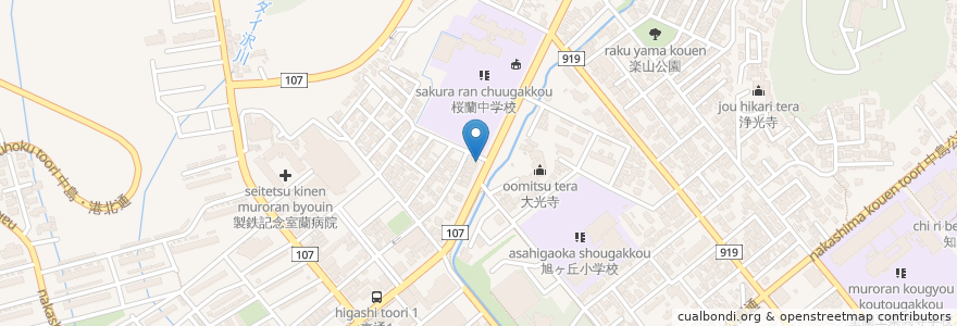 Mapa de ubicacion de まいど en Jepun, 北海道, 胆振総合振興局, 室蘭市.
