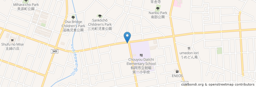 Mapa de ubicacion de 焼肉うめちゃん en Japão, 山形県, 鶴岡市.
