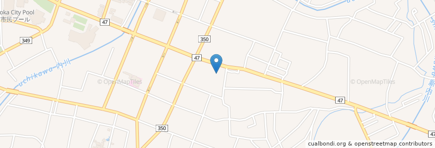 Mapa de ubicacion de 八幡神社 en Japonya, 山形県, 鶴岡市.