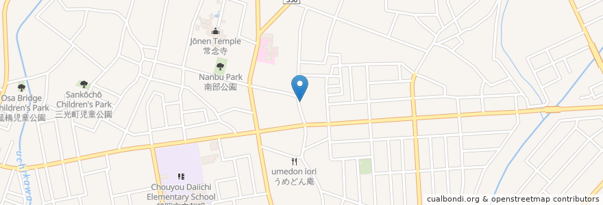 Mapa de ubicacion de 古峯神社 en اليابان, 山形県, 鶴岡市.