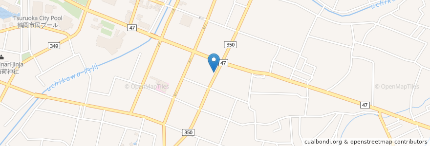 Mapa de ubicacion de やきとり八重 en 일본, 야마가타현, 鶴岡市.