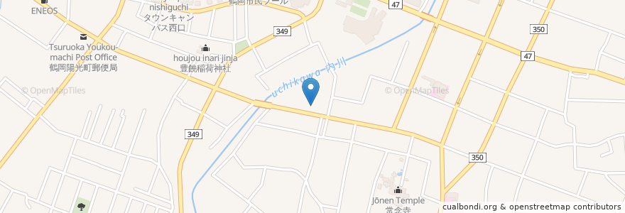 Mapa de ubicacion de 犬塚医院 en Giappone, Prefettura Di Yamagata, 鶴岡市.