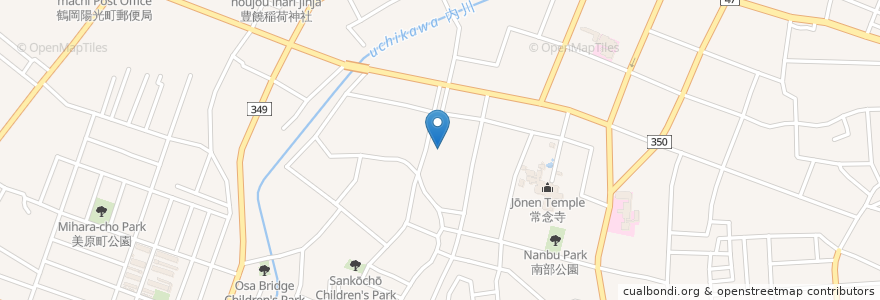 Mapa de ubicacion de 龍蔵寺 en Japón, Prefectura De Yamagata, 鶴岡市.