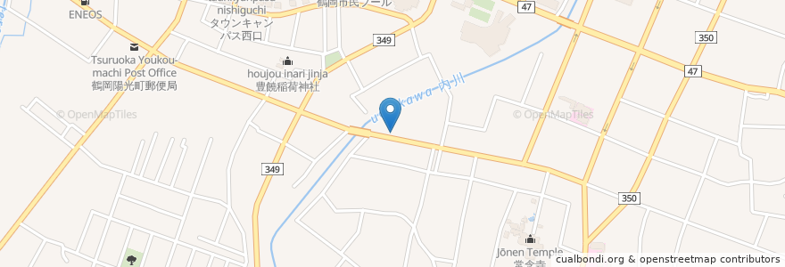 Mapa de ubicacion de 暖厨つづみ家 en 日本, 山形県, 鶴岡市.