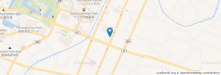 Mapa de ubicacion de マーヤ en Japão, 山形県, 鶴岡市.