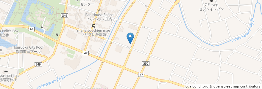 Mapa de ubicacion de 和み処寝好 en 日本, 山形県, 鶴岡市.