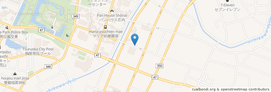 Mapa de ubicacion de 割烹西わき en Japan, Yamagata Prefecture, Tsuruoka.