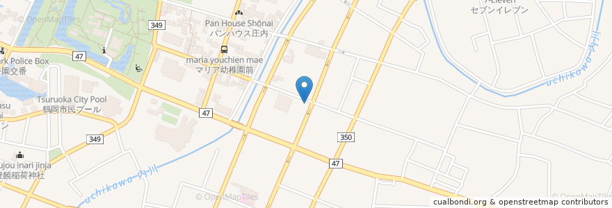 Mapa de ubicacion de 居酒屋こいこい en 日本, 山形県, 鶴岡市.