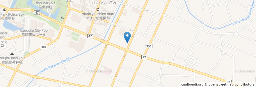 Mapa de ubicacion de スナックリオ2 en اليابان, 山形県, 鶴岡市.