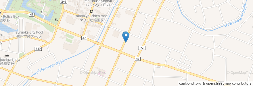 Mapa de ubicacion de 庄内ざっこ en Giappone, Prefettura Di Yamagata, 鶴岡市.