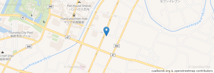 Mapa de ubicacion de 藪ん家 en Japan, 山形県, 鶴岡市.
