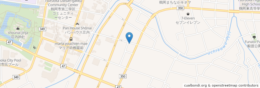 Mapa de ubicacion de スナック侑 en Giappone, Prefettura Di Yamagata, 鶴岡市.