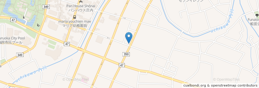 Mapa de ubicacion de 扇寿し en Япония, Ямагата, 鶴岡市.