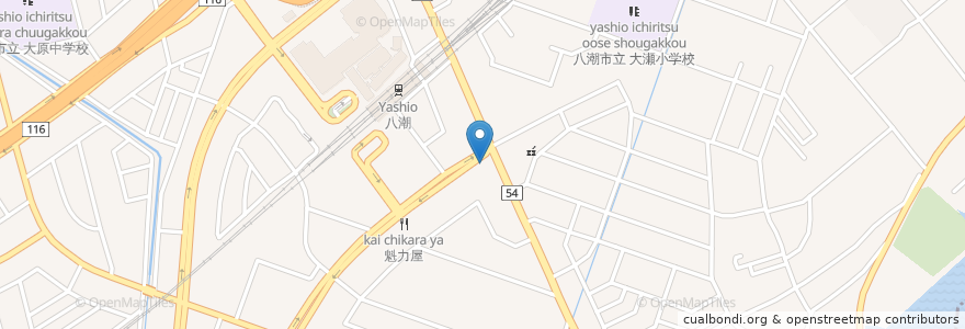 Mapa de ubicacion de パステル en Japão, 埼玉県, 八潮市.