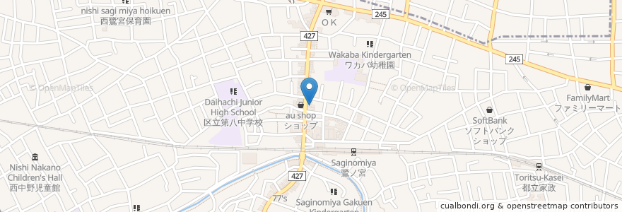 Mapa de ubicacion de 沖津医院 en اليابان, 東京都, 中野区.