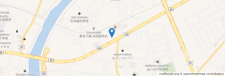 Mapa de ubicacion de いのうえ小児科クリニック en Giappone, 宮城県, 仙台市, 宮城野区.