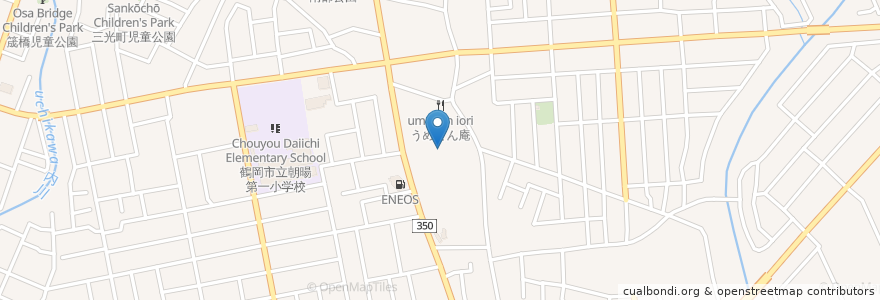 Mapa de ubicacion de ドラッグセイムス en Japonya, 山形県, 鶴岡市.