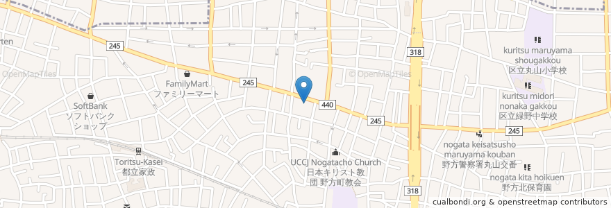 Mapa de ubicacion de ゆたか歯科クリニック en Japan, 東京都, 中野区.