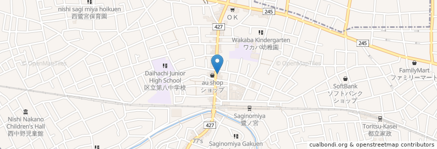 Mapa de ubicacion de Faith en Japan, Tokio, 中野区.