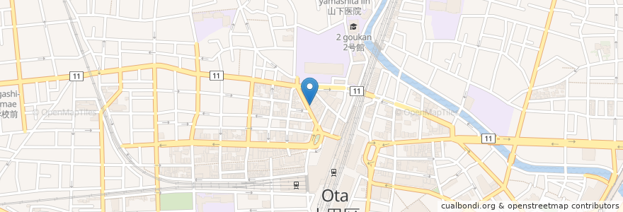 Mapa de ubicacion de 吉野家 en Jepun, 東京都, 大田区.