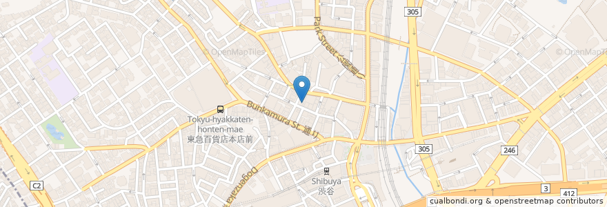Mapa de ubicacion de Uogashi Nihon'ichi Tachigui Sushi Shibuya Sentā-gai en Japan, Tokyo, Shibuya.