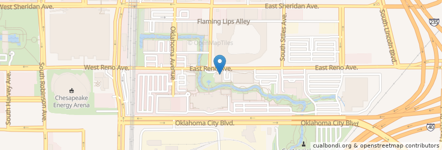 Mapa de ubicacion de Sonic en United States, Oklahoma, Oklahoma City, Oklahoma County.
