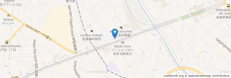 Mapa de ubicacion de 松屋喜多見店 en Japon, Tokyo, 狛江市.