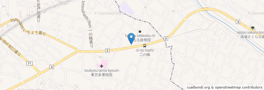 Mapa de ubicacion de 三井住友銀行 en Japan, 東京都, 狛江市.
