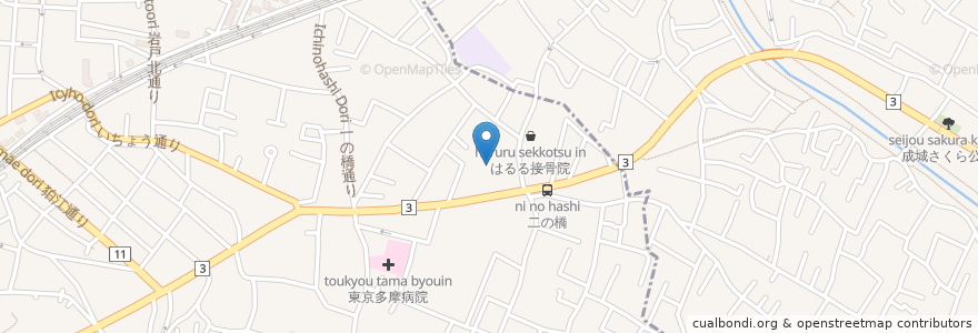 Mapa de ubicacion de 慶岸寺 en Япония, Токио, Комаэ.