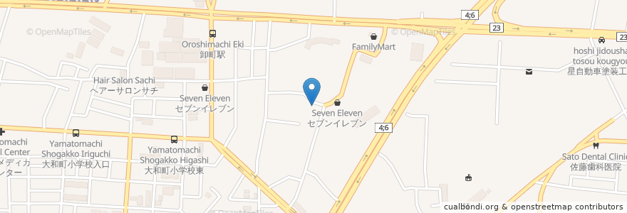 Mapa de ubicacion de スナックえみ en Japan, 宮城県, 仙台市, 若林区.
