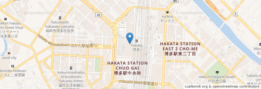 Mapa de ubicacion de 抹茶.甜點 京はやしや en 일본, 후쿠오카현, 후쿠오카, 博多区.