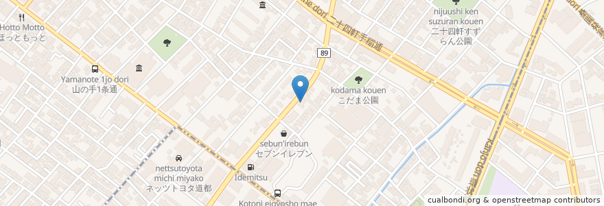 Mapa de ubicacion de まつだ歯科 en 일본, 홋카이도, 石狩振興局, 札幌市, 中央区.