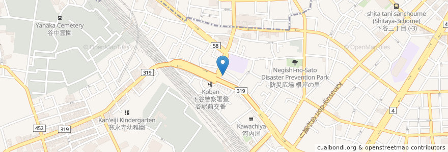 Mapa de ubicacion de しげの皮膚科 en 日本, 東京都, 台東区.