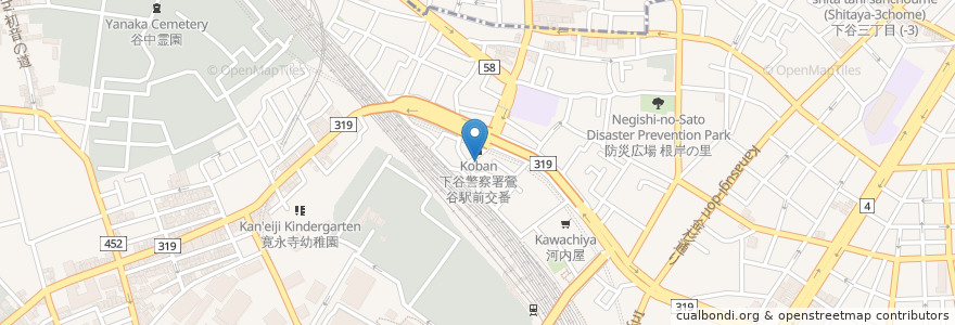 Mapa de ubicacion de マクドナルド en Jepun, 東京都, 台東区.