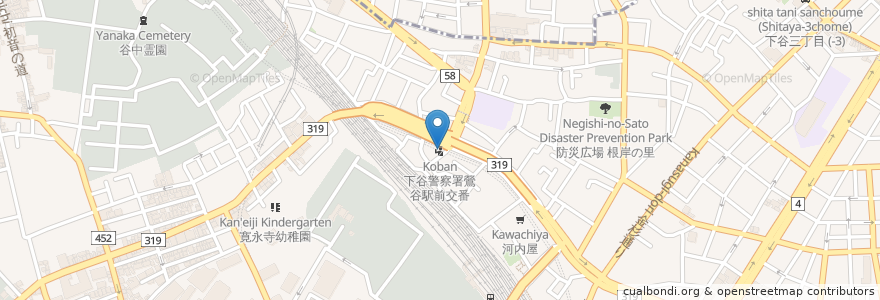 Mapa de ubicacion de てんぷらり en 日本, 東京都, 台東区.