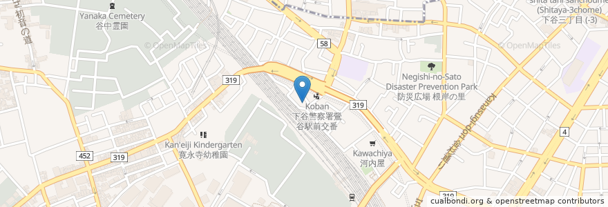 Mapa de ubicacion de 東京上野クリニック en 日本, 東京都, 台東区.
