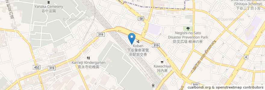 Mapa de ubicacion de 上野EDクリニック en Japón, Tokio, Taito.