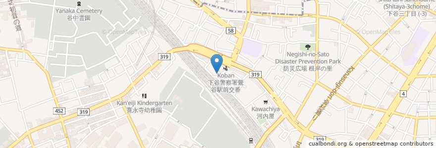 Mapa de ubicacion de 三菱東京UFJ銀行 en 日本, 東京都, 台東区.