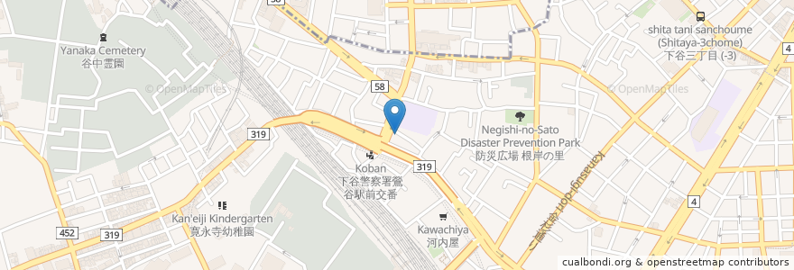 Mapa de ubicacion de 海鮮料理うみや en 日本, 東京都, 台東区.